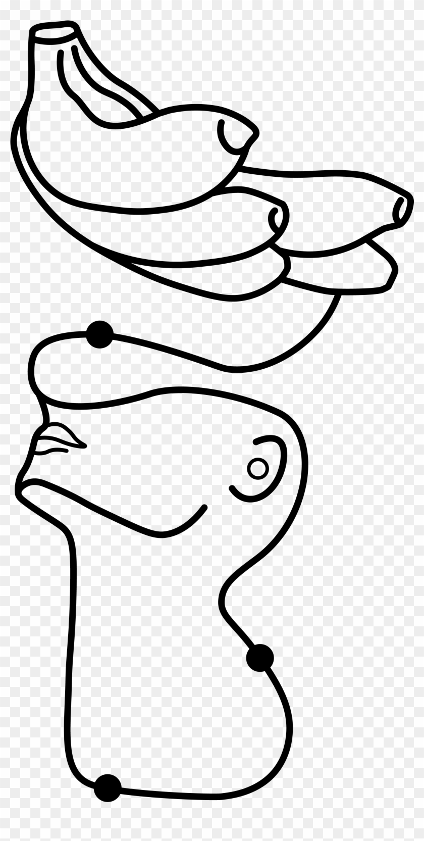 1-bananaheadbw - - Line Art #1014775