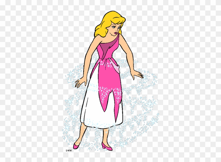 Pink Dress Clipart Cinderella - Cinderella Pink Dress Drawings #1014947
