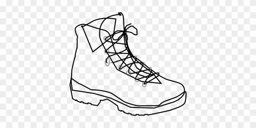 Shoe, Boot, Footwear, Boots, Plain - Hiking Shoes Clip Art - Free ...