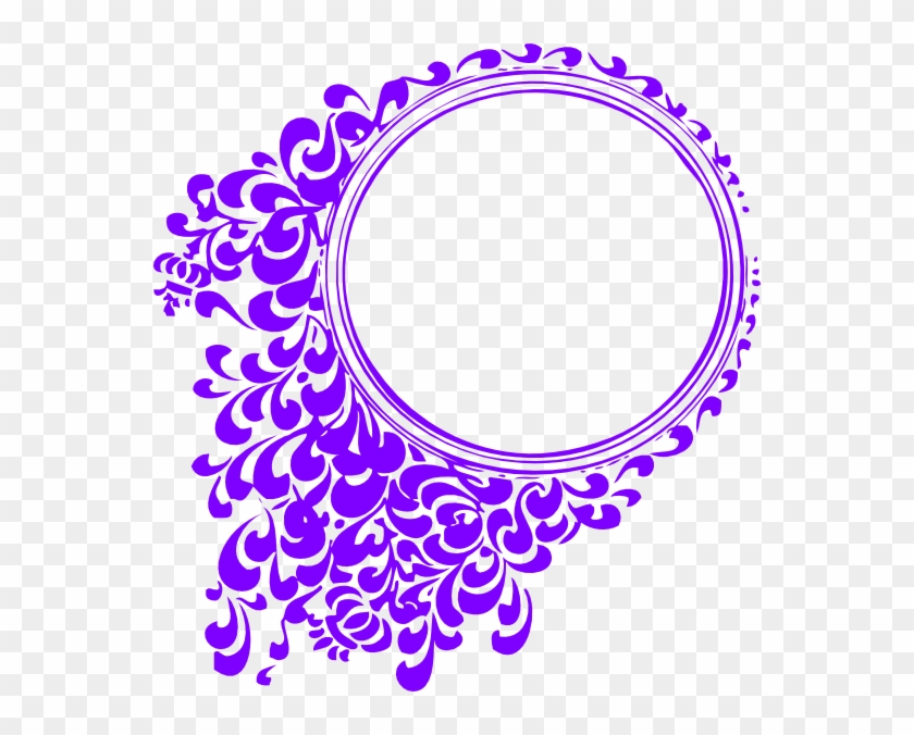 Deep Purplecircle Frame Clip Art At Clker - Circular Frame Png #1015105