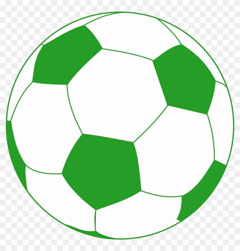 File - Soccerball-green - Svg - Ball Colouring #1015164