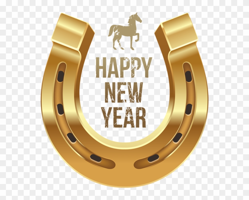 Horseshoe Clipart Herradura - Happy New Year Horse #1015219