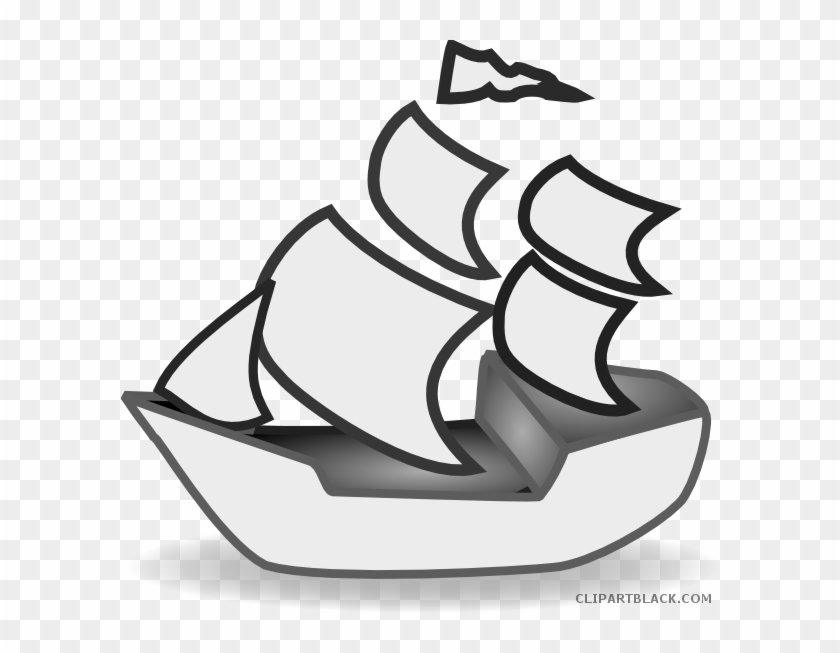 Boat Transportation Free Black White Clipart Images - Boat Clipart #1015253