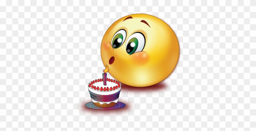 Birthday Cake Blowing Candle - Birthday Emoji Png #1015303