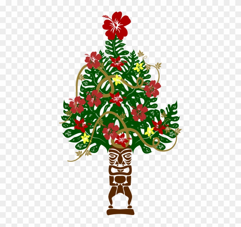Hawaii Clipart Christmas Tree - Hawaiian Christmas Tree Png #1015373