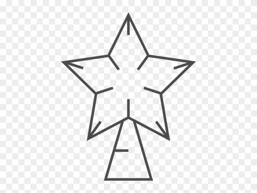 Christmas Tree Star Outline - Christmas Tree Star Outline #1015477