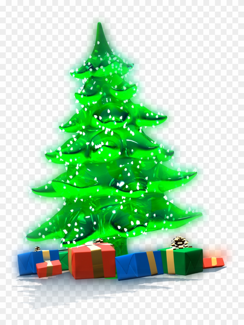 Luminous Christmas Tree With Gifts Png Clipart - Luminous Christmas Tree With Gifts Png Clipart #1015504