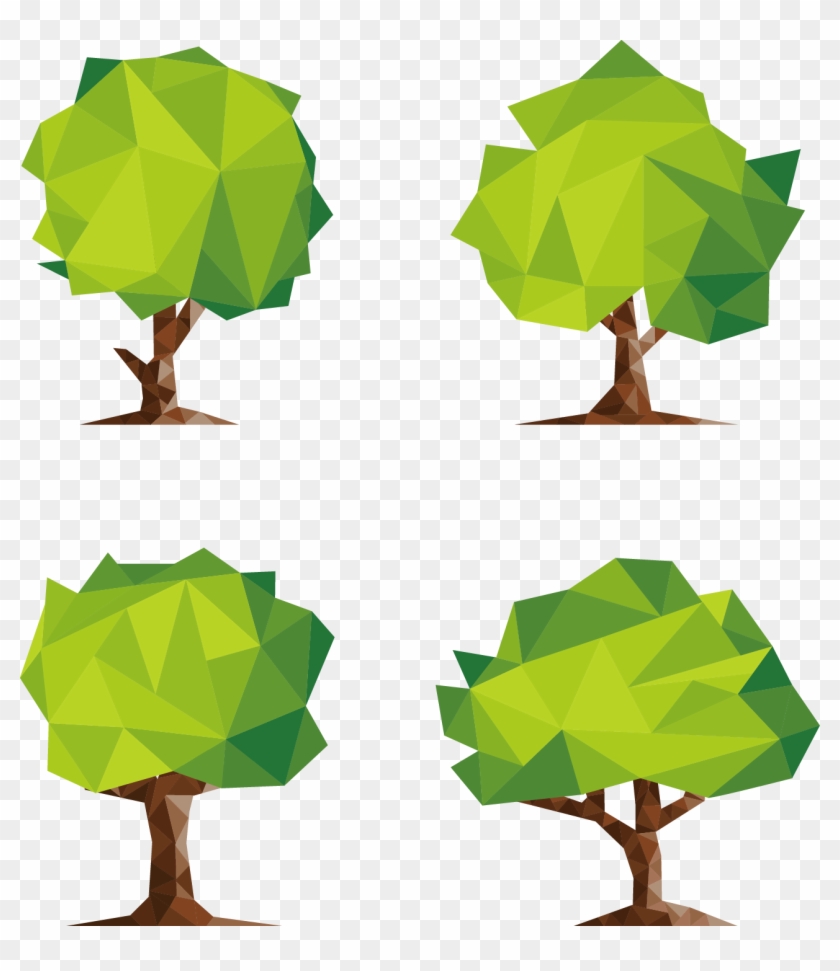 Polygon Low Poly Tree - Low Ply Tree Png #1015596