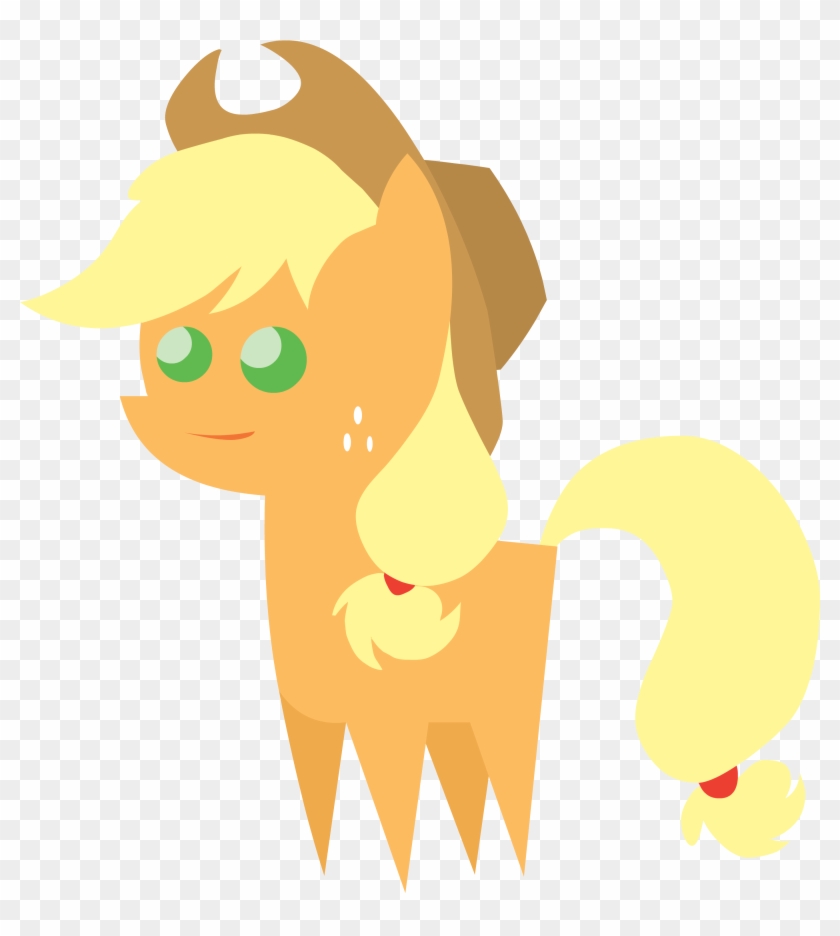 Little Some-what Happy Apple Jack Figure By Miketheuser - Pointy Pony Applejack #1016093