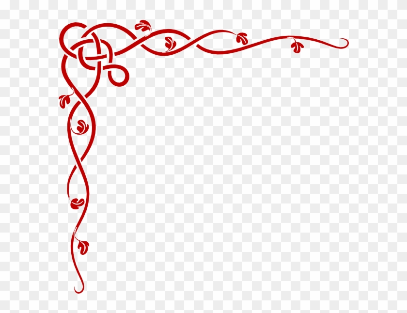 Red Leaves Clip Art At Clker - Corner Border Png Red #1016112
