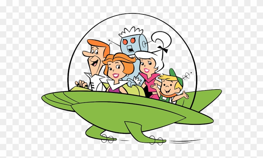 Jane, Elroy, Rosie, Judy In Flying Ship - Jetsons Png #1016121