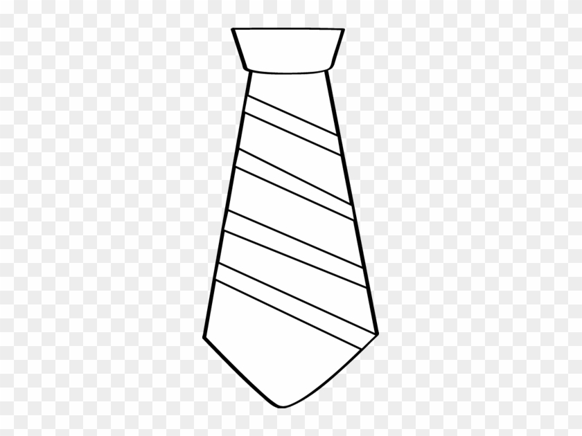 Black And White Striped Tie - Tie Template Fathers Day Card #1016168