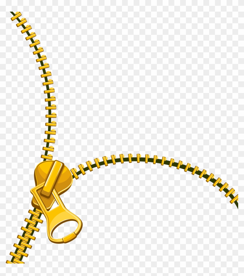 Gold Zip Fastener - Gold Zipper Png #1016173