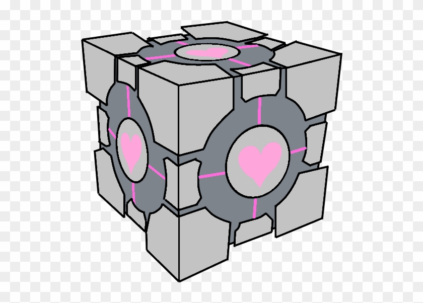 Aperture Science Weighted Companion Cube By Pseudospeed - Portal Companion Cube Drawing #1016189
