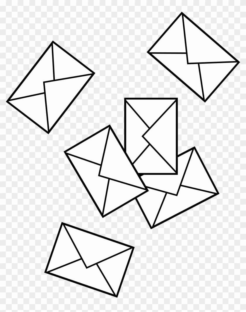 Scattered Mail Envelopes - Post Office Clip Art #1016212
