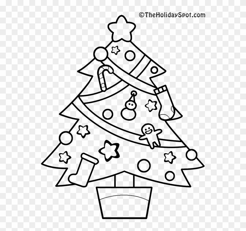 Christmas Tree Coloring Picture - Christmas Trees To Colouring #1016217