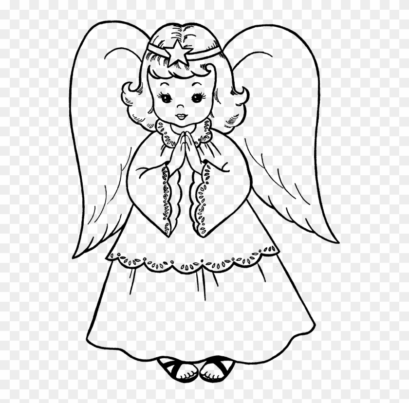 Pictures Star Christmas Angel Coloring Pages - Christmas Angel Coloring Pages #1016266