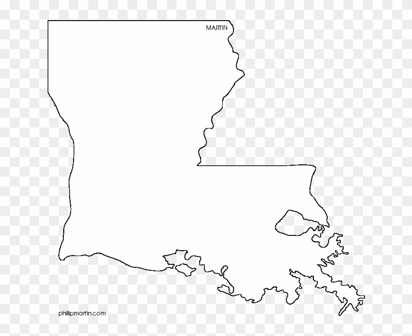 Free United States Clip Art By Phillip Martin, Map - Louisiana Map Clip Art #1016268