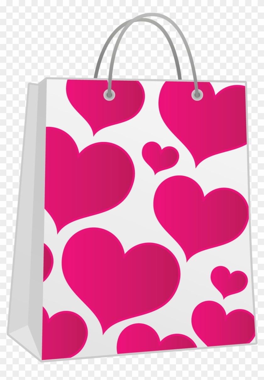 Pink Bag Clipart - Transparent Pink Gift Bag #1016292
