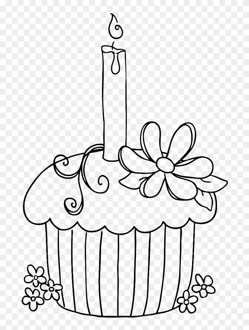 Free Happy Birthday Cupcake Coloring Pages - Happy Birthday Images To Draw #1016322