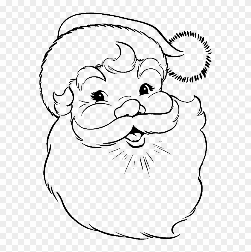 Santa Claus Face Coloring Pages Face Of Santa Claus - Draw Santa Claus Face #1016331