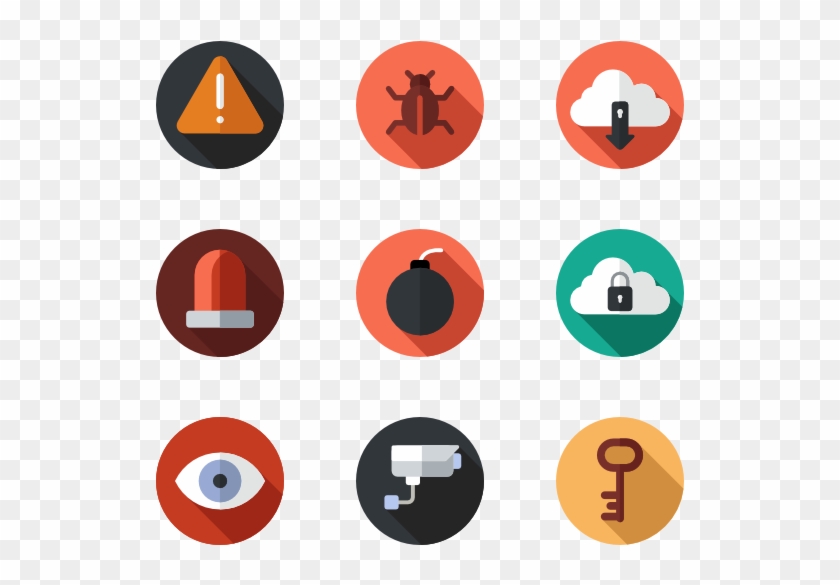 Computer Security Set - Paper Icon Vector Png #1016397