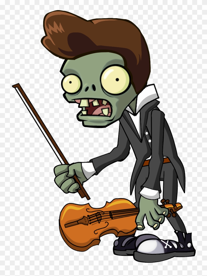 Violin Zombie No Music - Walls 360 Plants Vs Zombies 2 Wall Decal Conehead Zombie #1016632