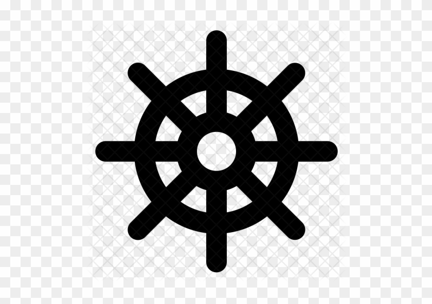 Handwheel Icon - Ship Steering Wheel Vector #1016751