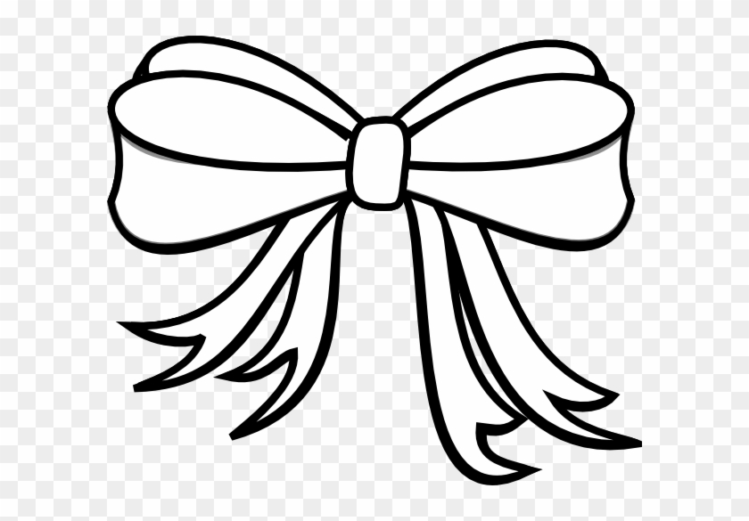 Gift Bow Clipart - Gift Bow Black And White #1016755