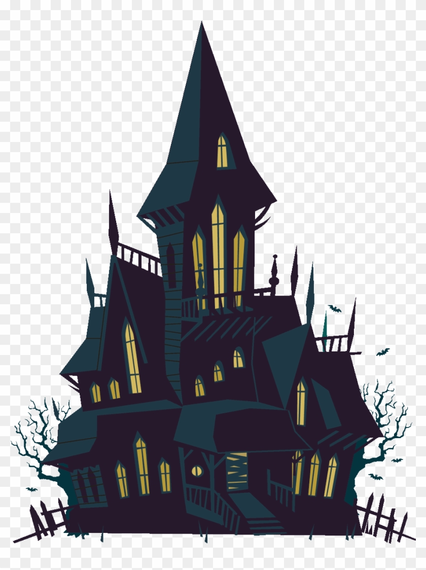 Haunted House Clipart Transparent - Haunted House Transparent #1017020