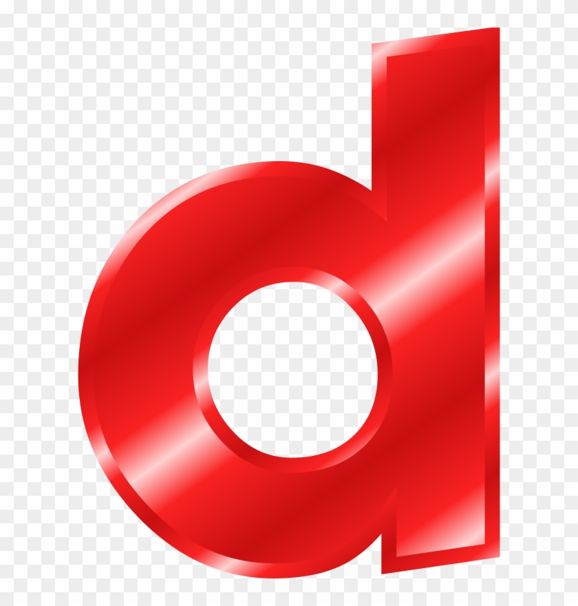 Free Effect Letters Alphabet Red - Red Letter D Clipart #1017121