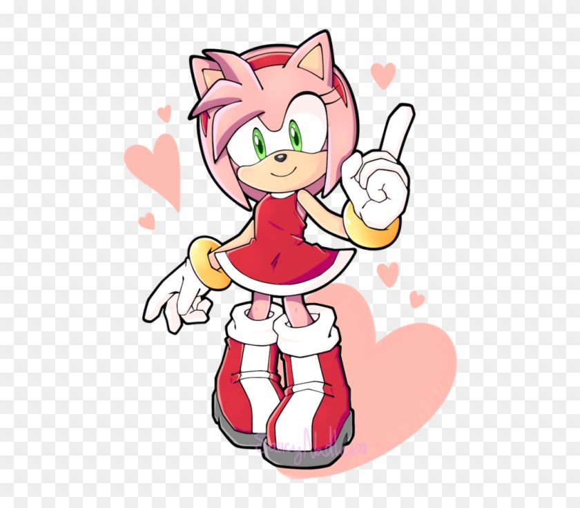 I Coloured One Of The Amy Linearts From The Sonic Channel - Amy Rose #1017152