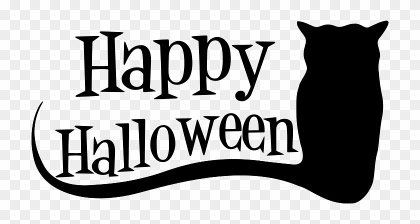 Happy Halloween Clip Art Black And White - Happy Halloween Silhouettes #1017184
