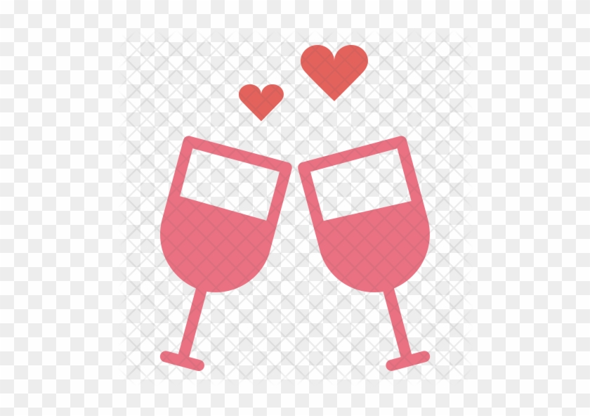 Wine Icon - Wine Glass Cheers Clipart #1017221