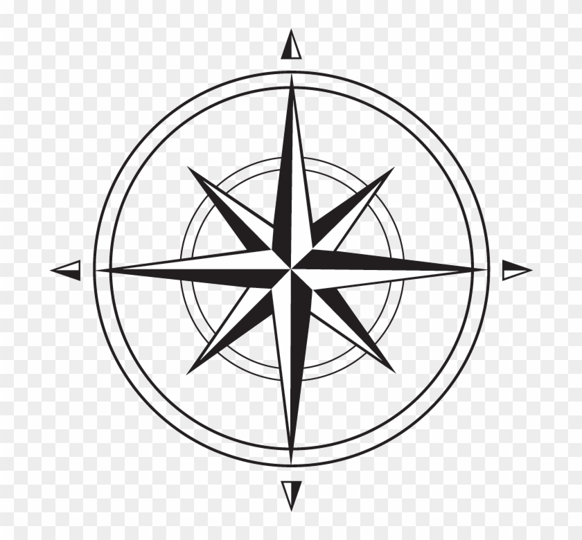 Compass Rose Sm - Compass Clipart #1017222