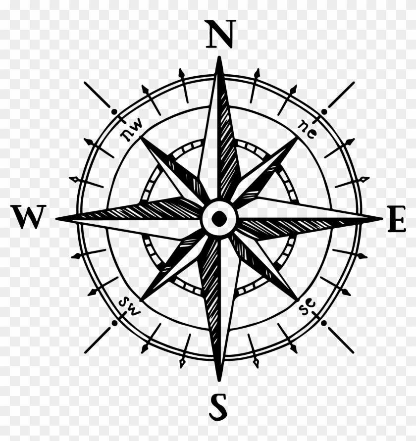 North Compass Rose Drawing - Compass Png #1017234