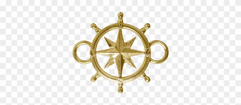 Compass Rose Ships Wheel Topper - Clip Art #1017247