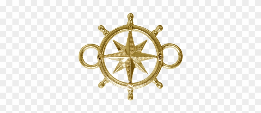 Compass Rose Ships Wheel Topper - Clip Art #1017247