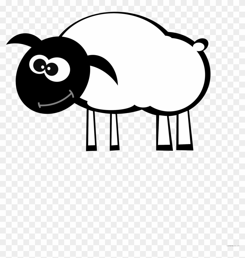 Black And White Sheep Animal Free Black White Clipart - Eid Mubarak 2016 Funny #1017321