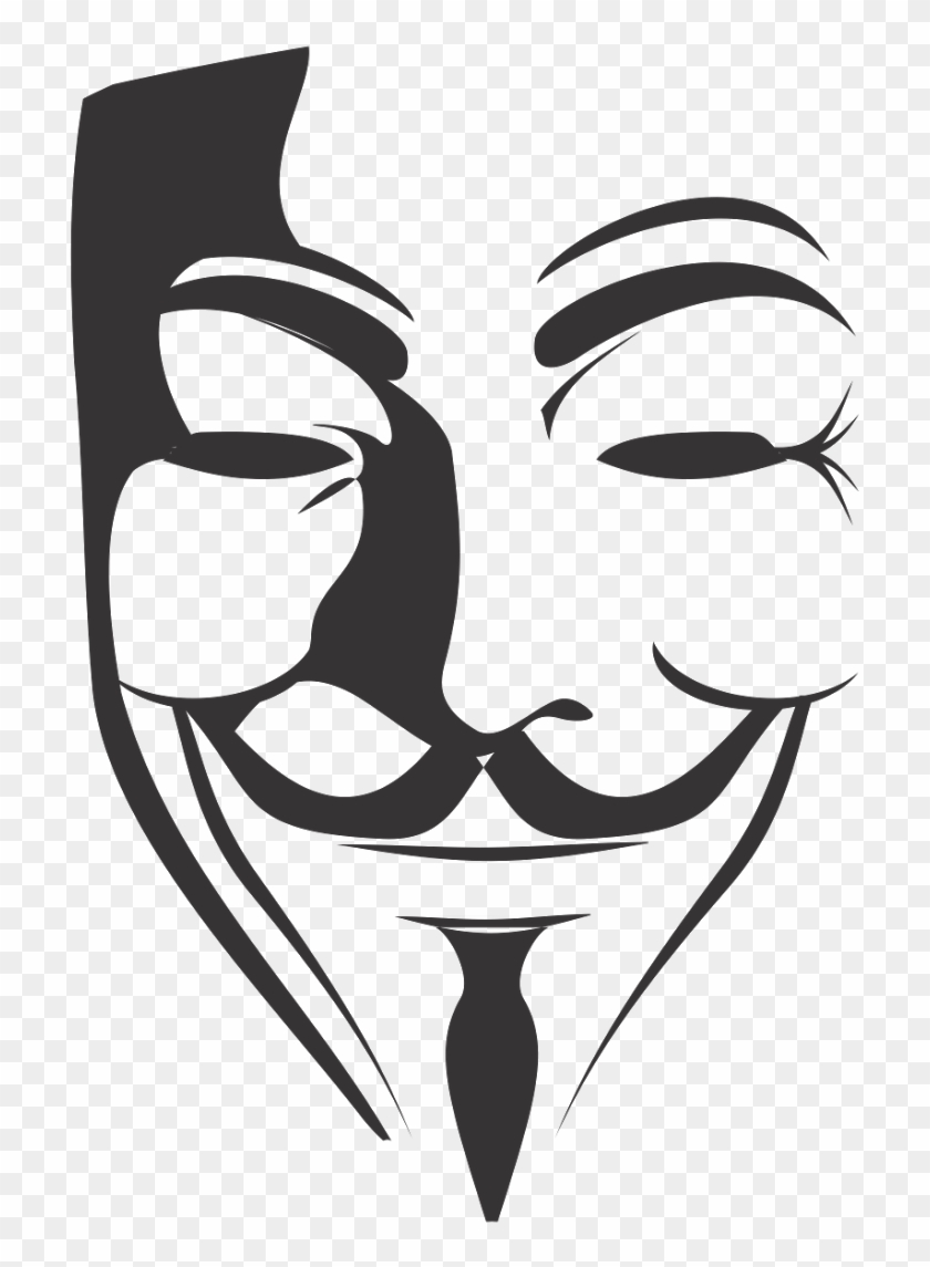 Anonymous Vector Png Transparent Anonymous Vector - V For Vendetta Mask #1017415
