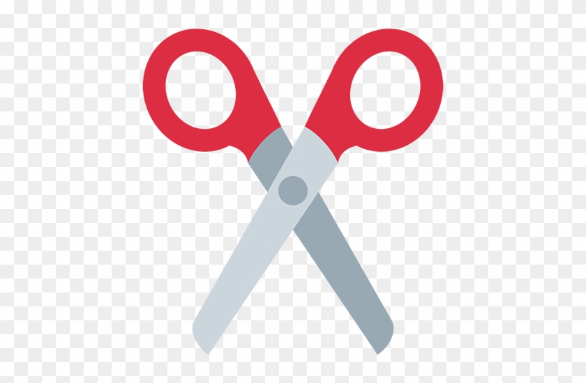 Black Scissors Emoji - Scissors Emoji Vector #1017439