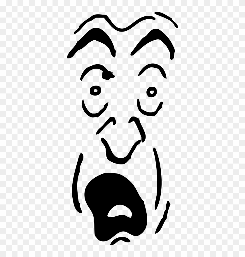 Scared Face Clipart - Funny Face Draw #1017478
