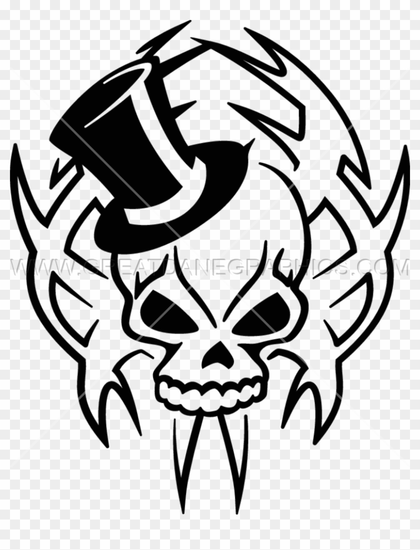 Top Hat Skull - Transparent Top Hat Lineart #1017587