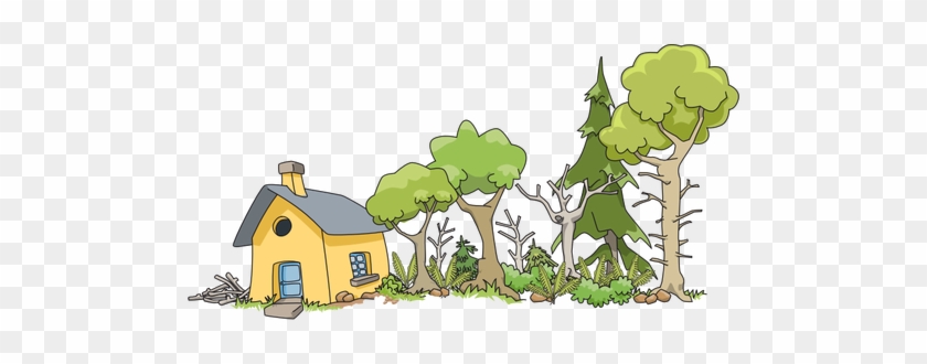 House In The Woods - Clip Art Of Woods #1017586