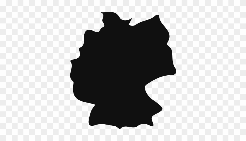 Germany Country Map Black Shape Vector - Germany Map Icon #1017711