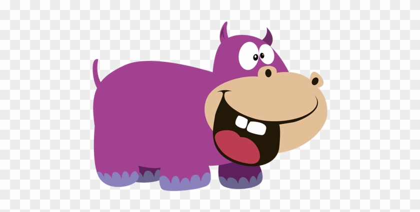 Hippopotamus Cartoon Transparent Png - Purplecartoon Animals #1017734