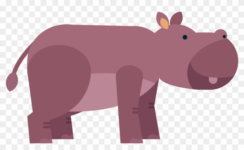 Dog Hippopotamus Pig Cartoon Illustration - Hippopotamus #1017740