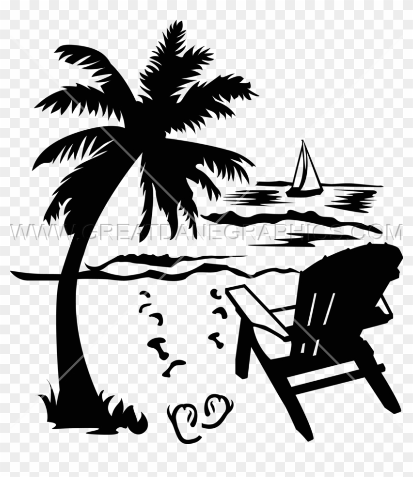 28 Collection Of Beach Chair Clipart Black And White - Drawing Of A Beach Chair #1017857