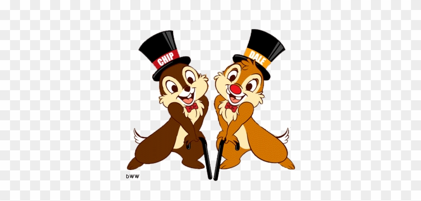 Chip And Dale Wearing Cap-lk45606 - Chip And Dale Bow Tie #1018082