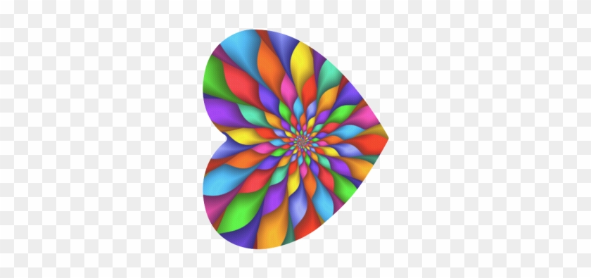 Psychedelic Rainbow Spiral Heart-shaped Mousepad - Artsadd Custom Psychedelic Rainbow Spiral Custom Laptop #1018124